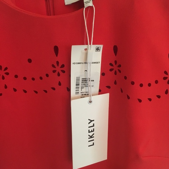 NWT  Likely Red Eyelet Dress - Picture 3 of 4